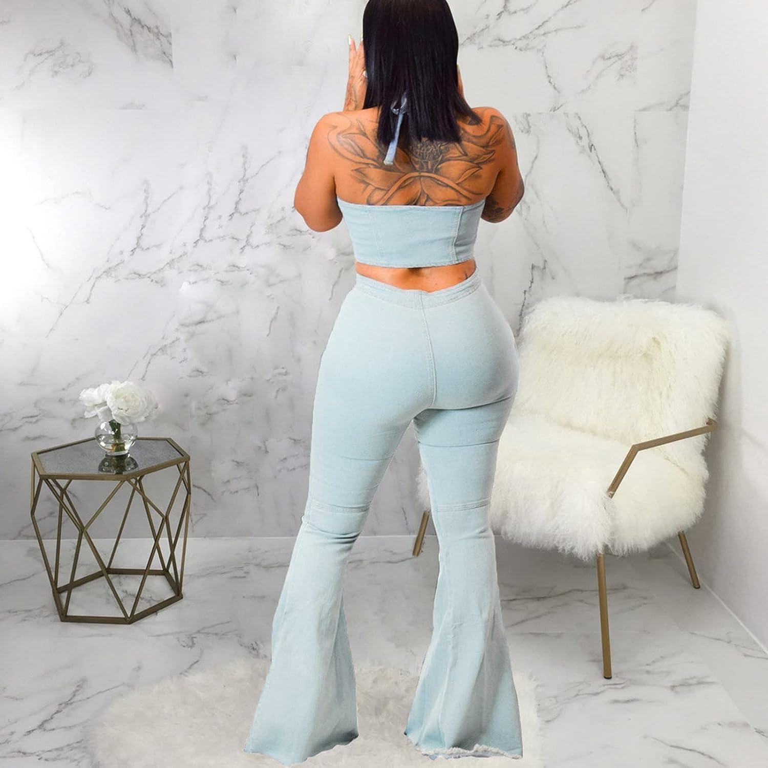 Fashion Jeans Suit Women Denim Pants Two Pieces Set Chic Lace-up Embroidery  Butterfly Top & Straight Trousers Sets Outfits 2022 - Pant Sets - AliExpress
