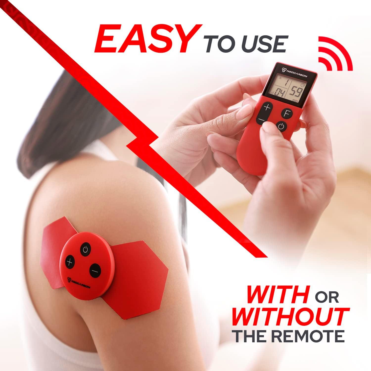 Wireless Tens Unit Pads Muscle Stimulator Rechargeable Pain Relief