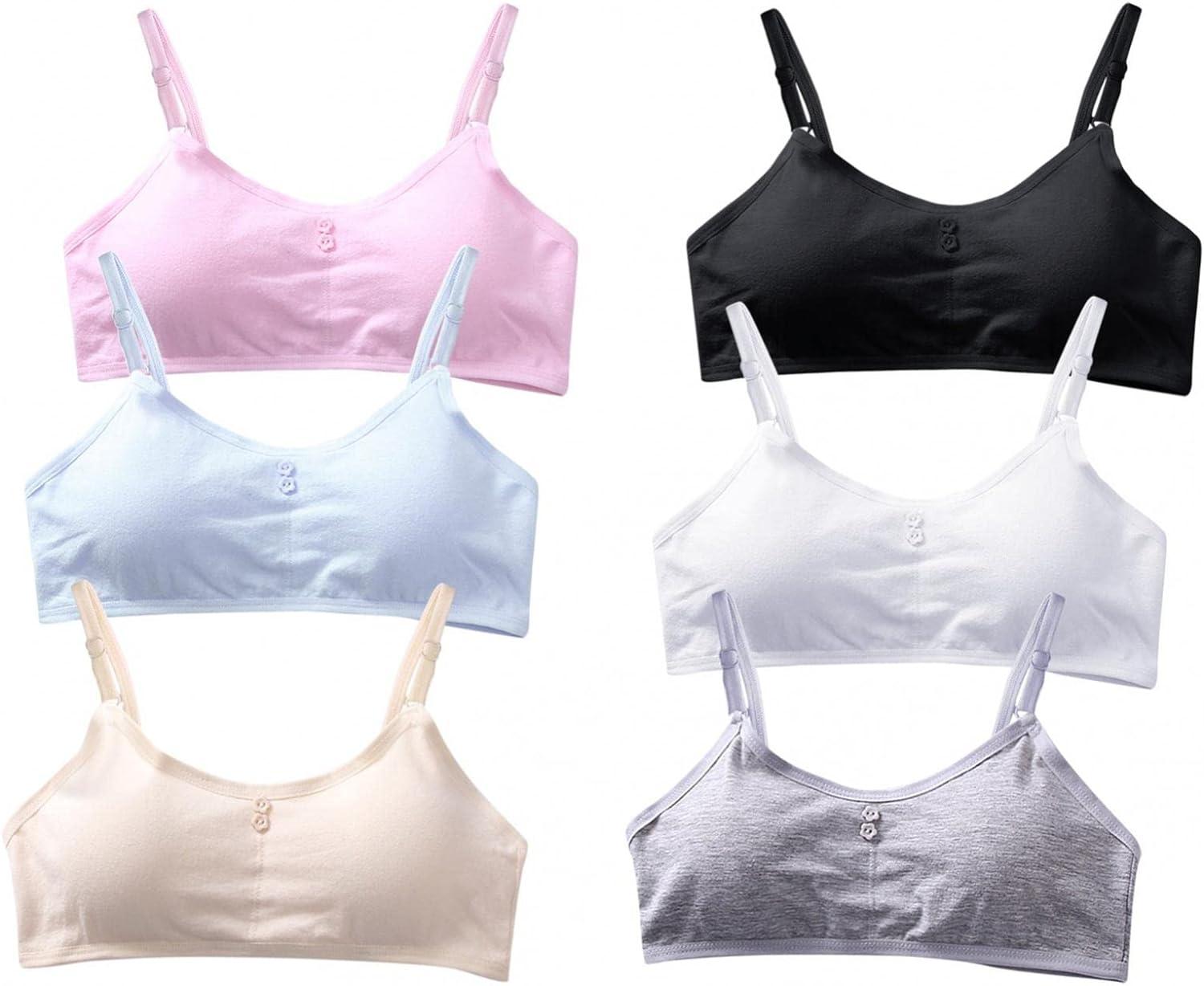 DEENAGER COTTON CAMI BRA FOR GIRLS (10 to 12 YEARS) PACK OF 6