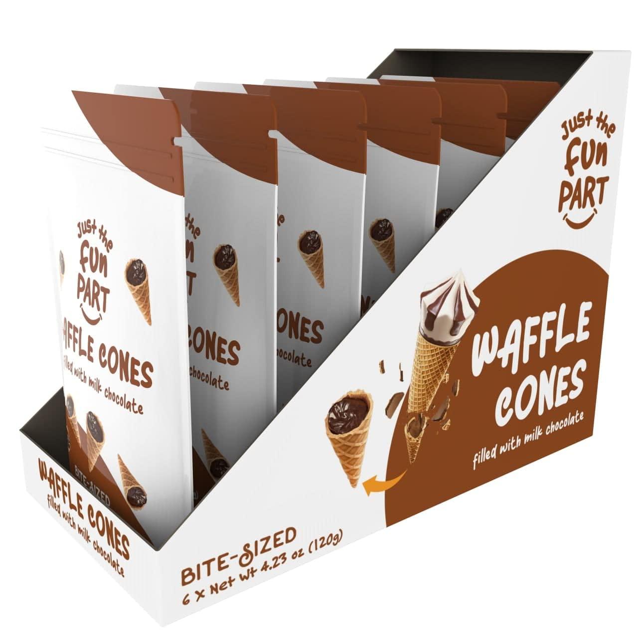 Organic Nature Mini Waffle cone, 50 Pieces Mini chocolate cone, Conio waffle  cone snacks Ice Cream Waffle Cones, Mini Waffle Chocolate, cones for ice  cream Box Pack 