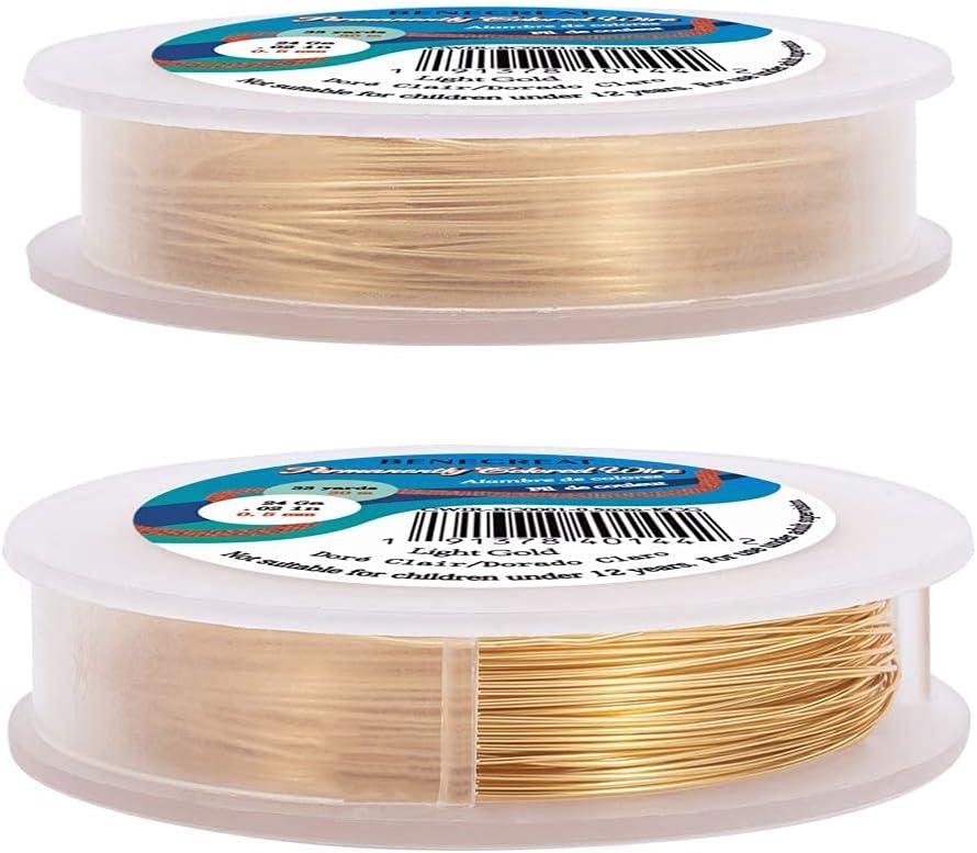 Artistic Wire, Silver Plated Craft Wire 28 Gauge Thick, 15 Yard Spool, Gold Color