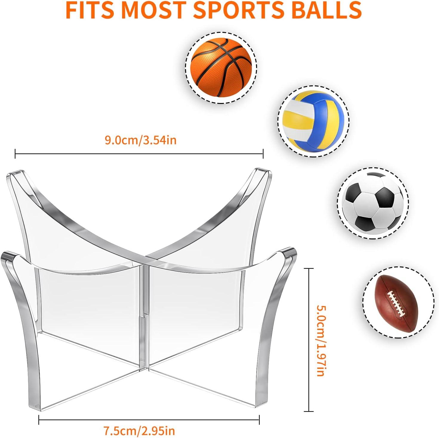 Ball Stand Basketball Football Soccer Rugby Plastic Display Holder