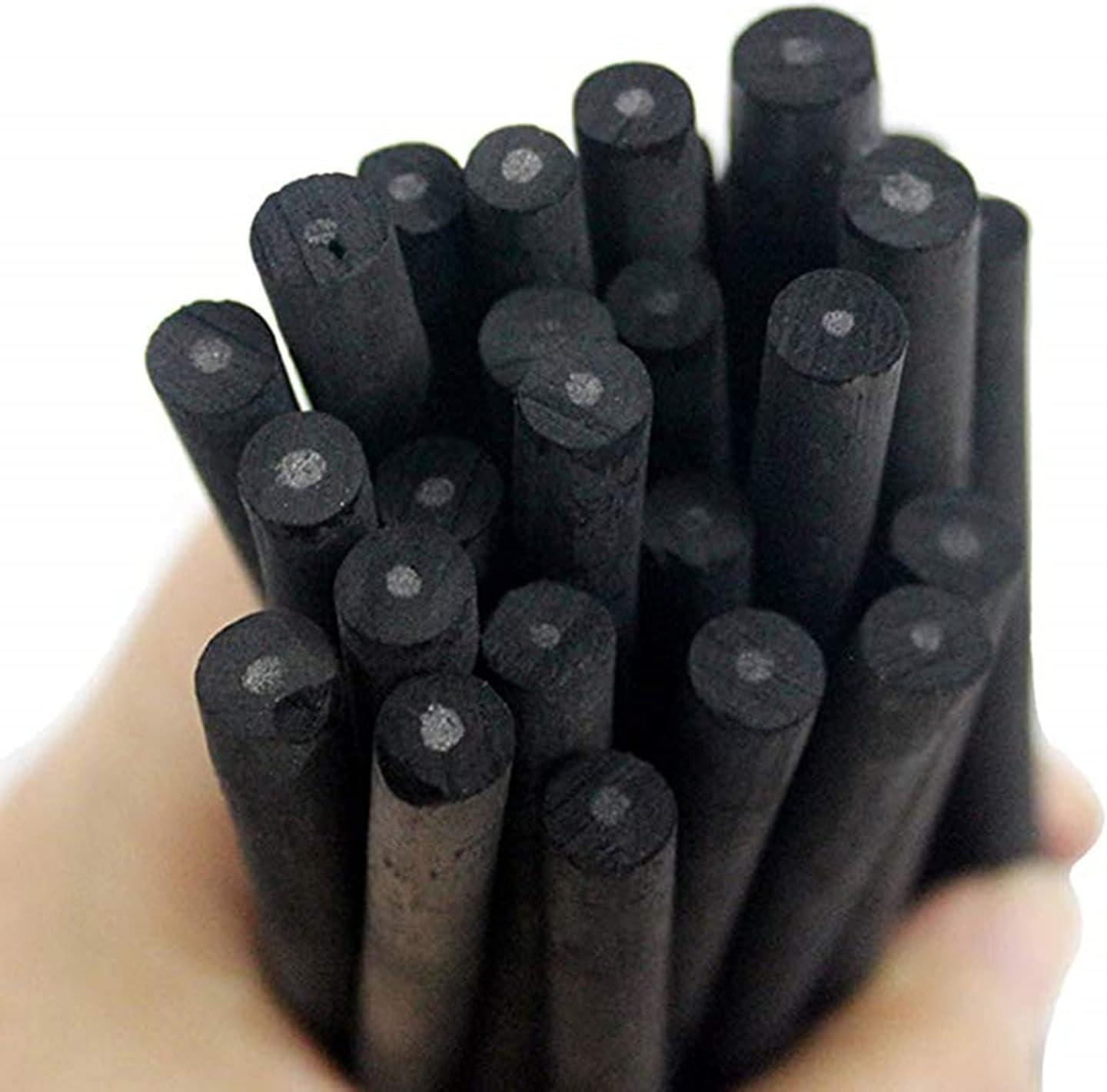 XHBTS 50 Pcs Willow Charcoal, Soft, Black Charcoal Sticks for Drawing,  Sketching, and Fine Art, Willow Sketch Charcoal Pencils for Drawing -2 Box