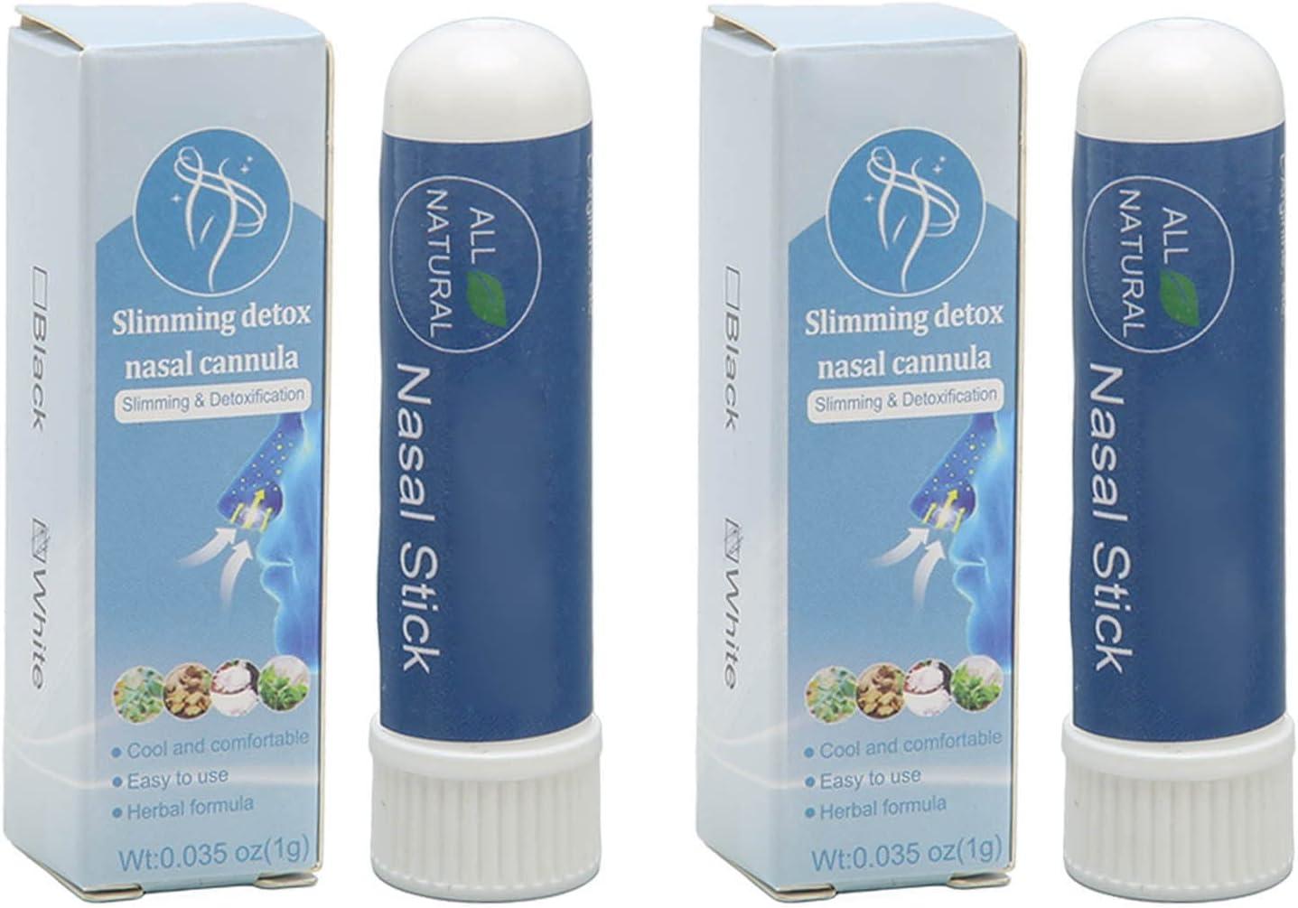 Qinlorgo Slimming Nasal Stick Nasal Inhaler Refreshing 2pcs 1g for Traveling