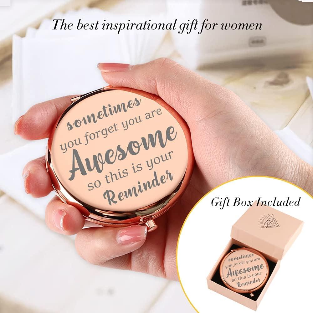 Funny Inspirational and Sarcasm Gifts for Women Compact Makeup Mirror for  Friends Coworker Funny Gifts for Women Folding Makeup Mirror for Boss