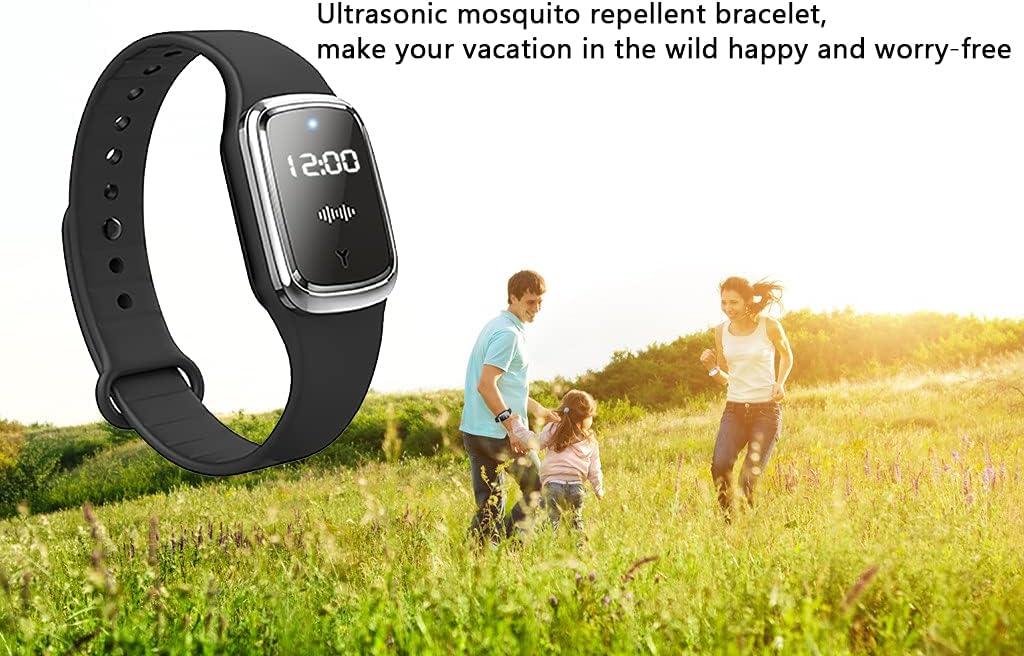 Ultrasonic Mosquito Repellent Bracelet, Usb Rechargeable Smart Outdoor Wild  Anti Mosquito Wristband | Fruugo BH