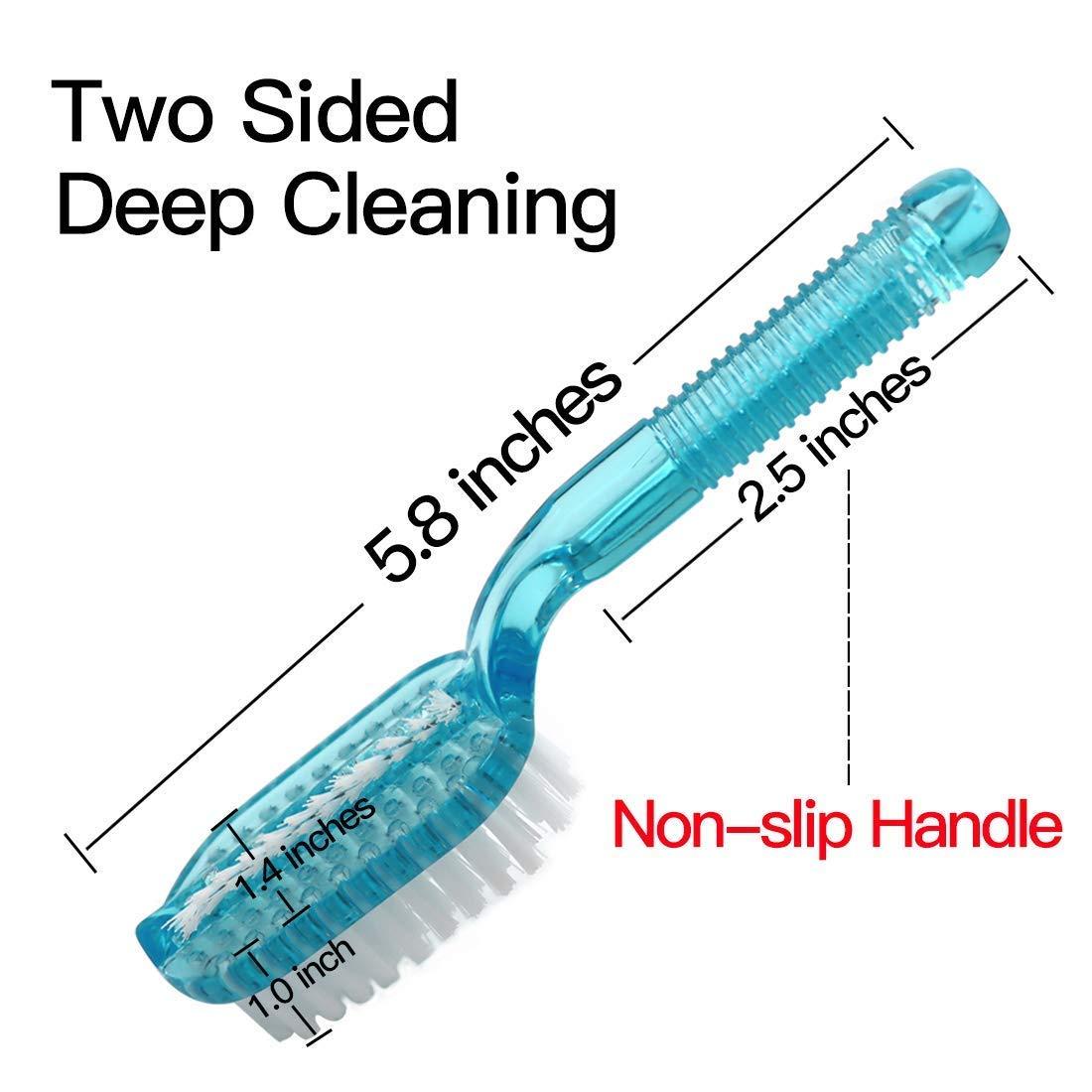 Cleaning Nail Brush Fingernail Scrub Brush Two Sided Hand Scrubbing Brushes  Soft Stiff Bristles Nails Toes