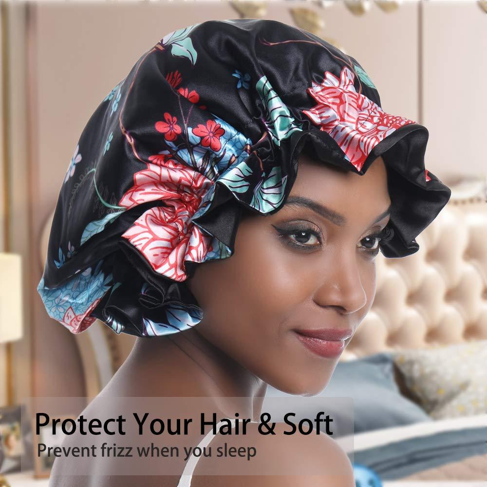 Protect your curly hair with a satin nightcap – Colorful Black