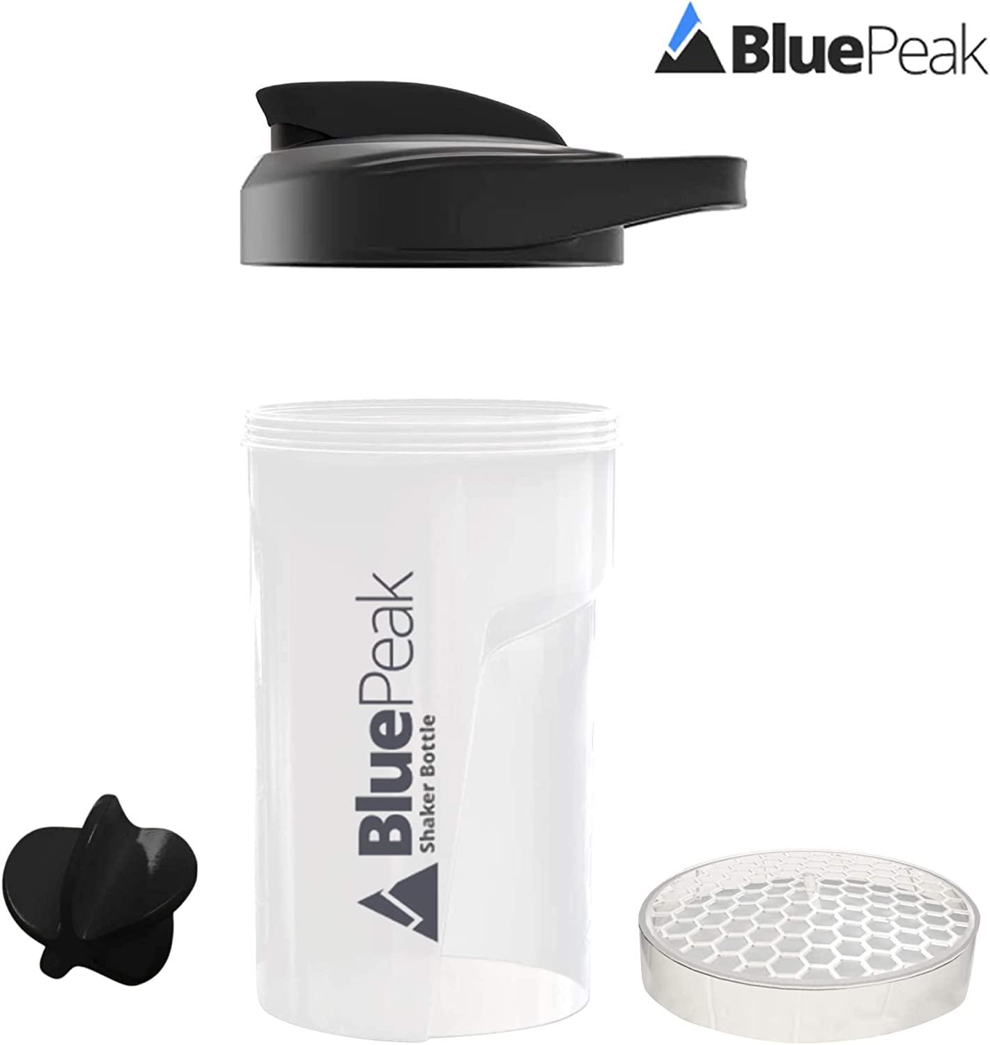 BluePeak 28-Oz BPA Free Protein Shaker Bottle, 3-Pack (Yellow, Blue &  Black) 