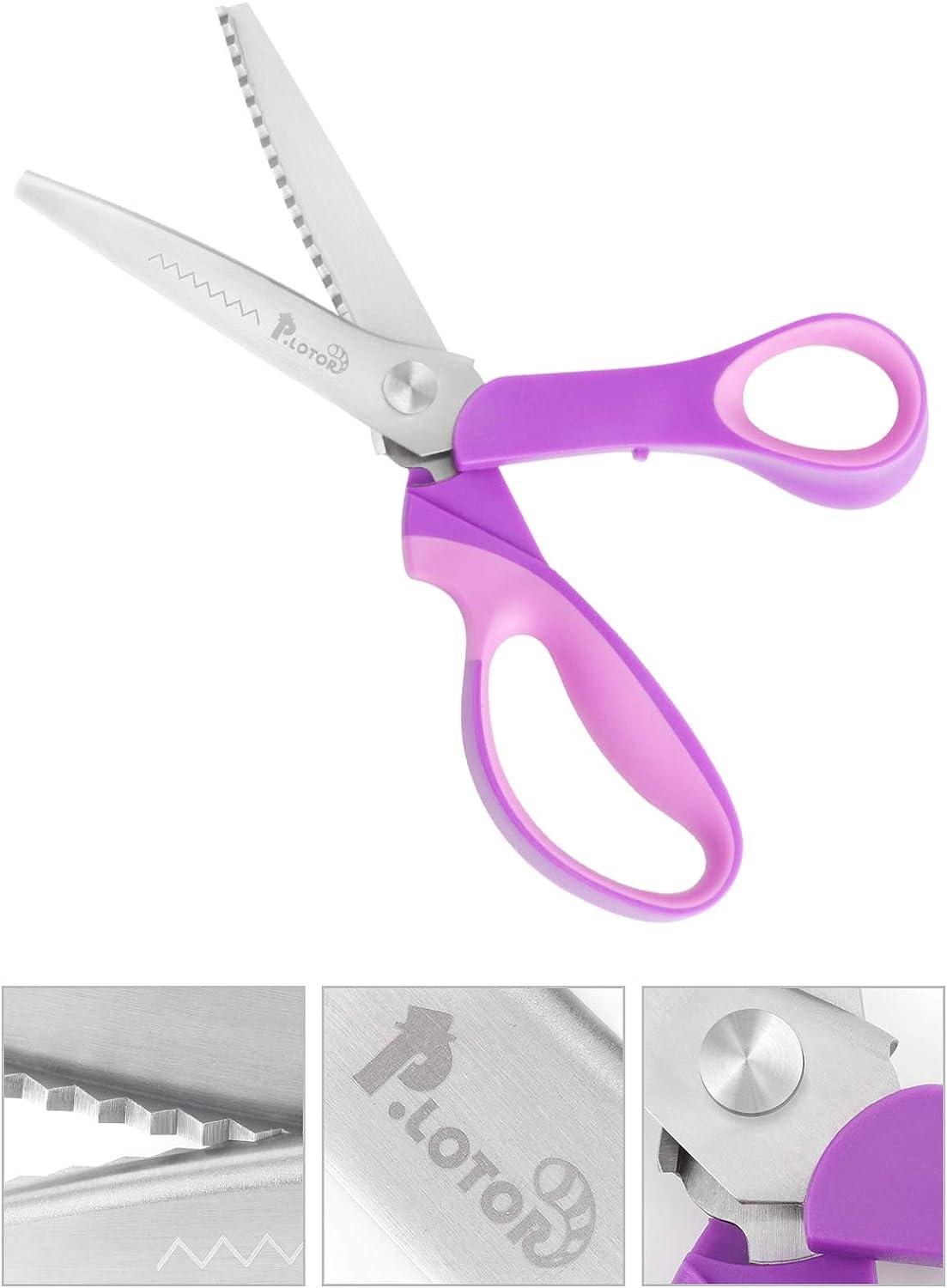 Scalloped Pinking Shears, P.LOTOR 9.3 Inches Stainless Steel