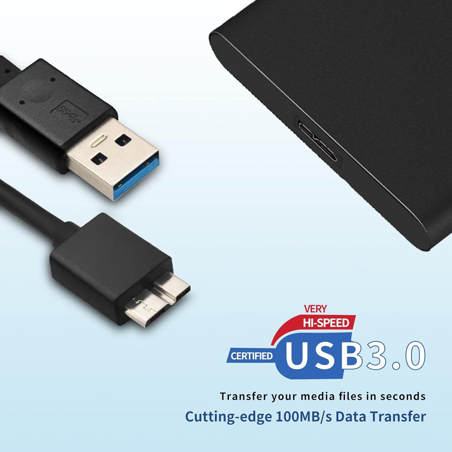 TEYADI 500GB 2.5-inch Slim Portable External Hard Drive -USB 3.0