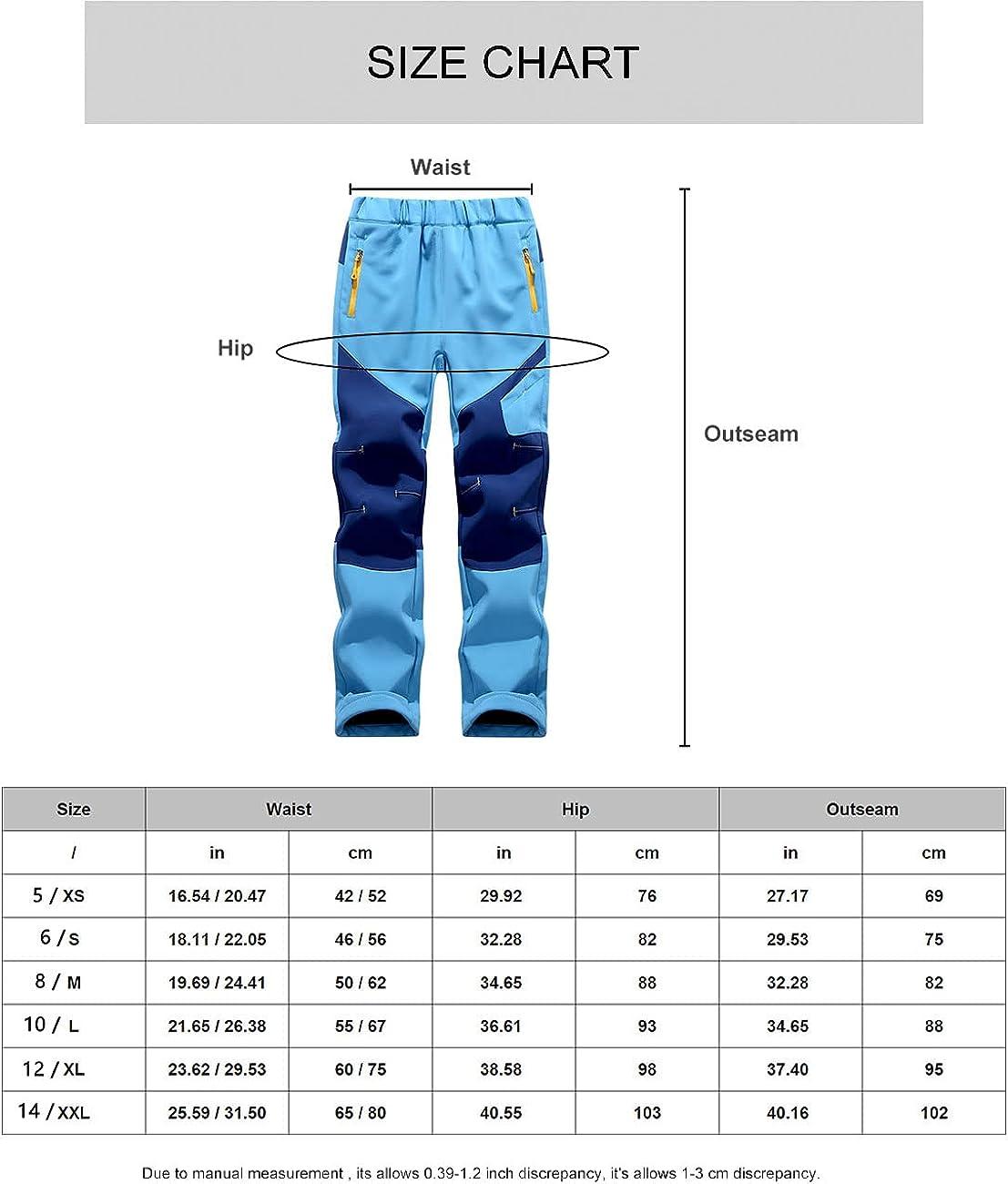Men's Snow Ski Pants Plus Size Softshell Fleece Lined Hiking Pants Winter  Outdoor Windproof Insulated Snowboard Cargo Pants 
