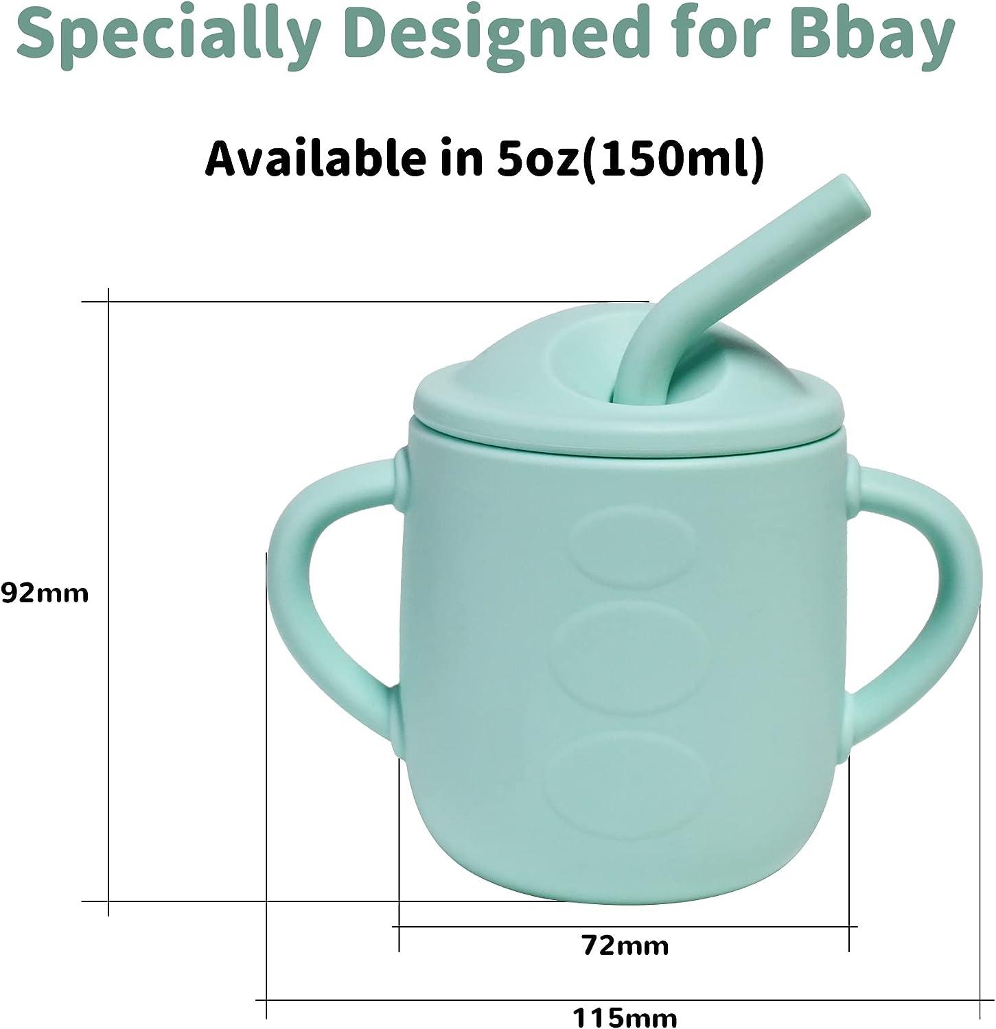 Adocham 100% Silicone Baby Cup With Straw & 2 Handles Food Grade