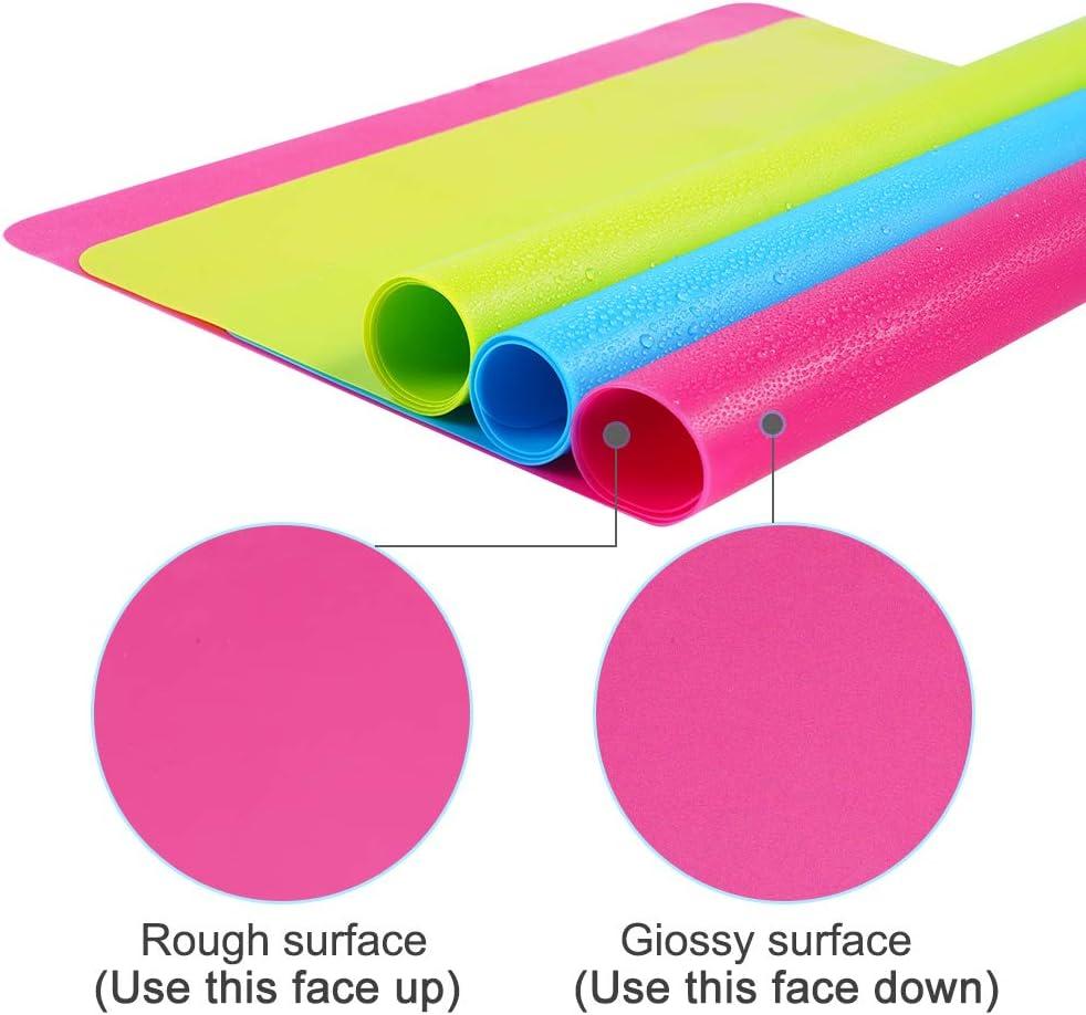 Silicone Paint Mat, Large Safe Portable Prevent Slip Silicone Art Sheet for  Doodling (Pink)