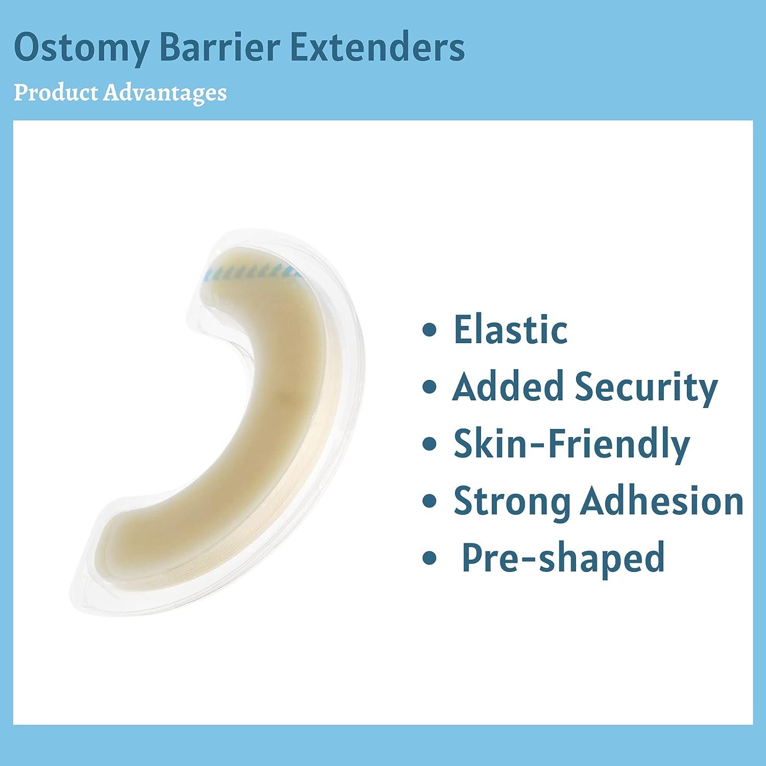 20PCS Elastic Ostomy Barrier Strips, Adhesive Flange Seal Extender ...