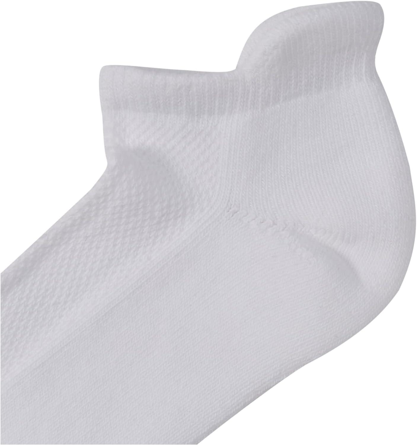 No nonsense womens Soft & Breathable Cushioned No Show With Back Tab, 9  Pair Pack Running Socks, White - Pair Pack, 4-10 US