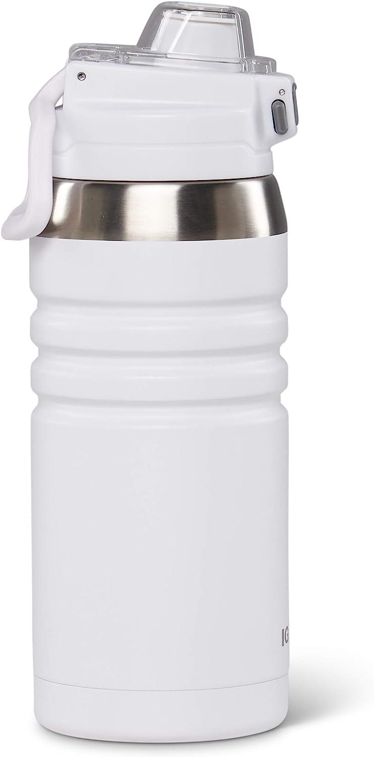 White Insulated 36oz Protein Shaker Bottle