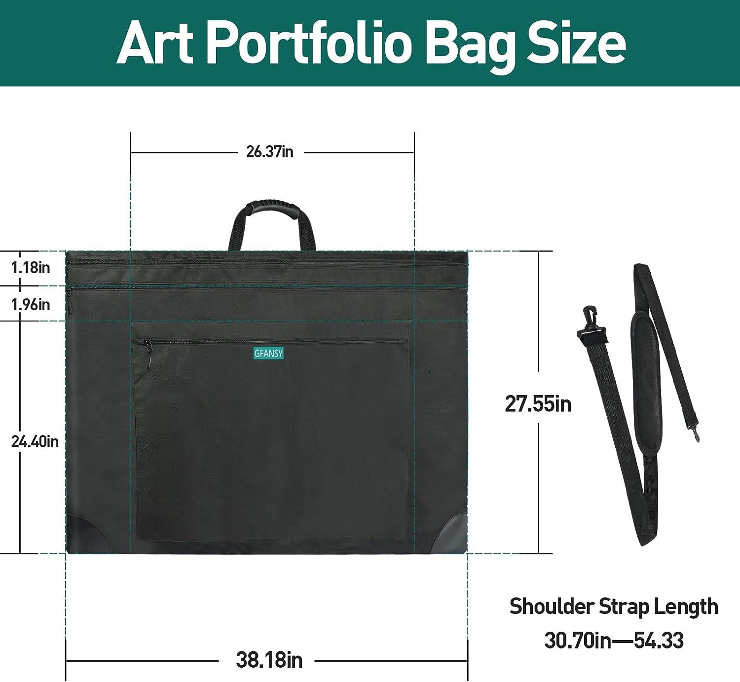 GFANSY Art Portfolio Tote Bag 24 x 36, Soft Portfolio Folder for