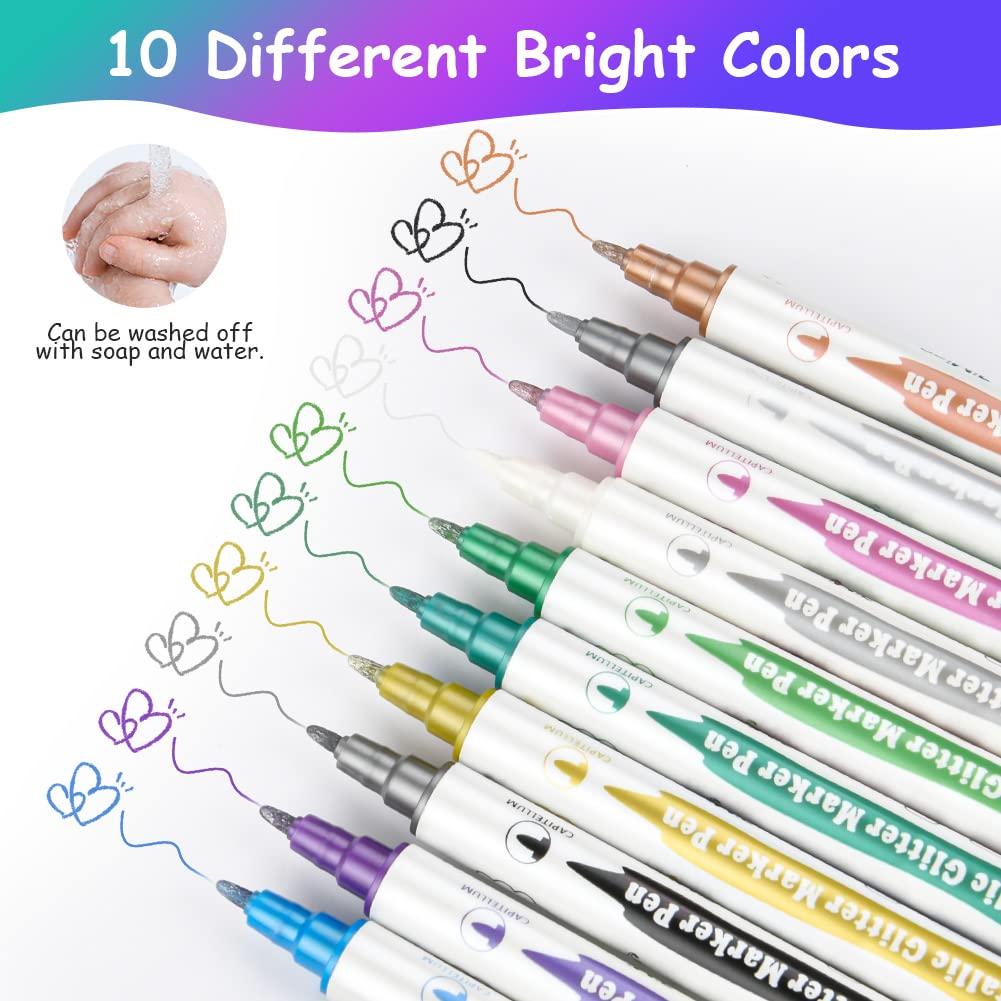  Temporary Tattoo Markers for Skin, Skin-Safe Dual-End
