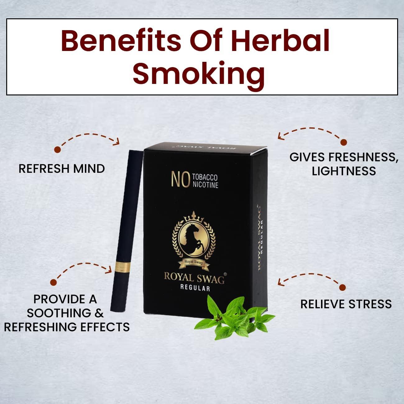 Royal Swag Ayurvedic Herbal Cigarettes 100% Tobacco & Nicotine Free Mi –  Beautyzaa