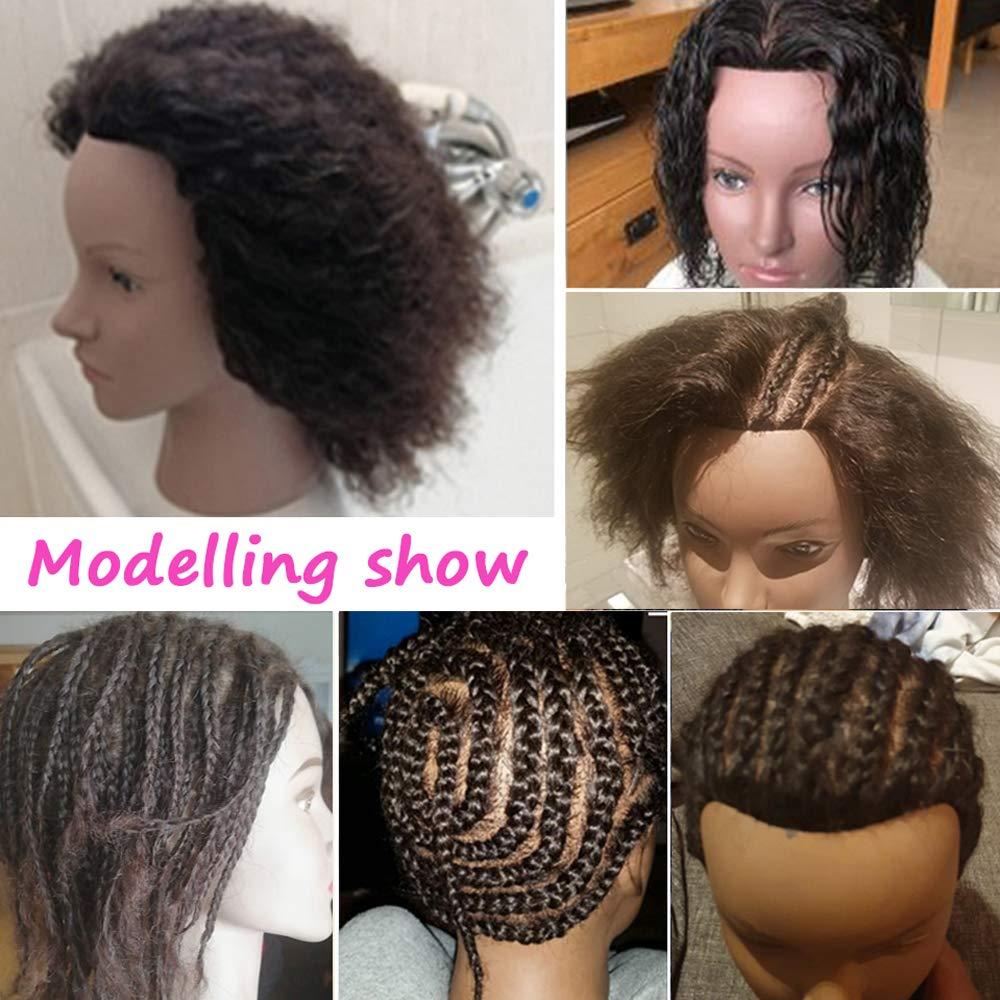 Mannequin Head Braiding Styling Doll Head with Hair 100% Natural Human Hair  T5Y0