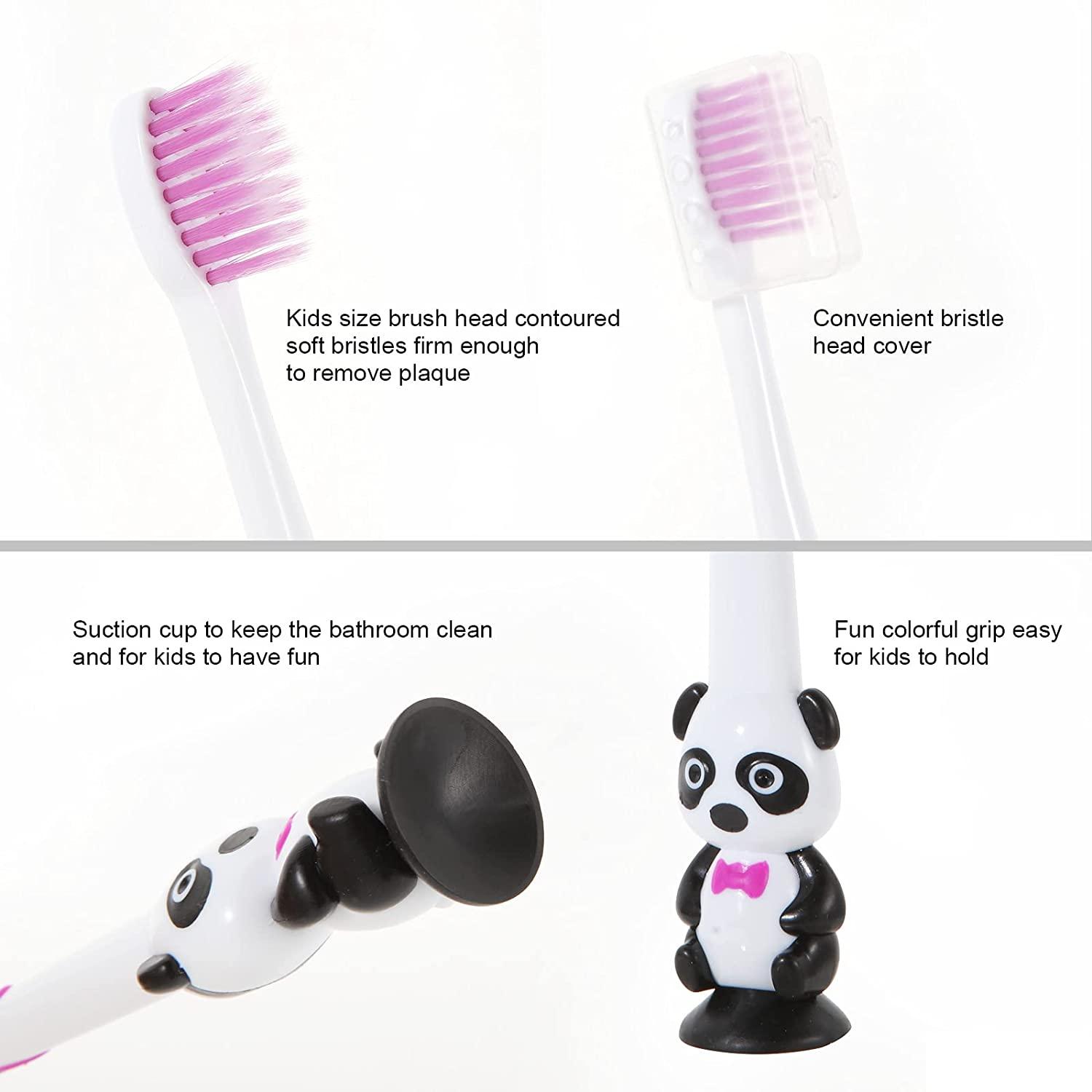 6 Packs Kids Toothbrush,Lovely Little Mushroom Extra Soft Bristles Toddler  Toothbrush for 1-3Years Old (