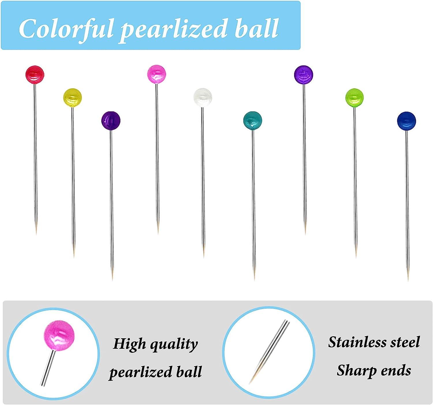 200Pcs Sewing Pins, 1.5 Inch Pearlized Ball Head Pins Straight Pin