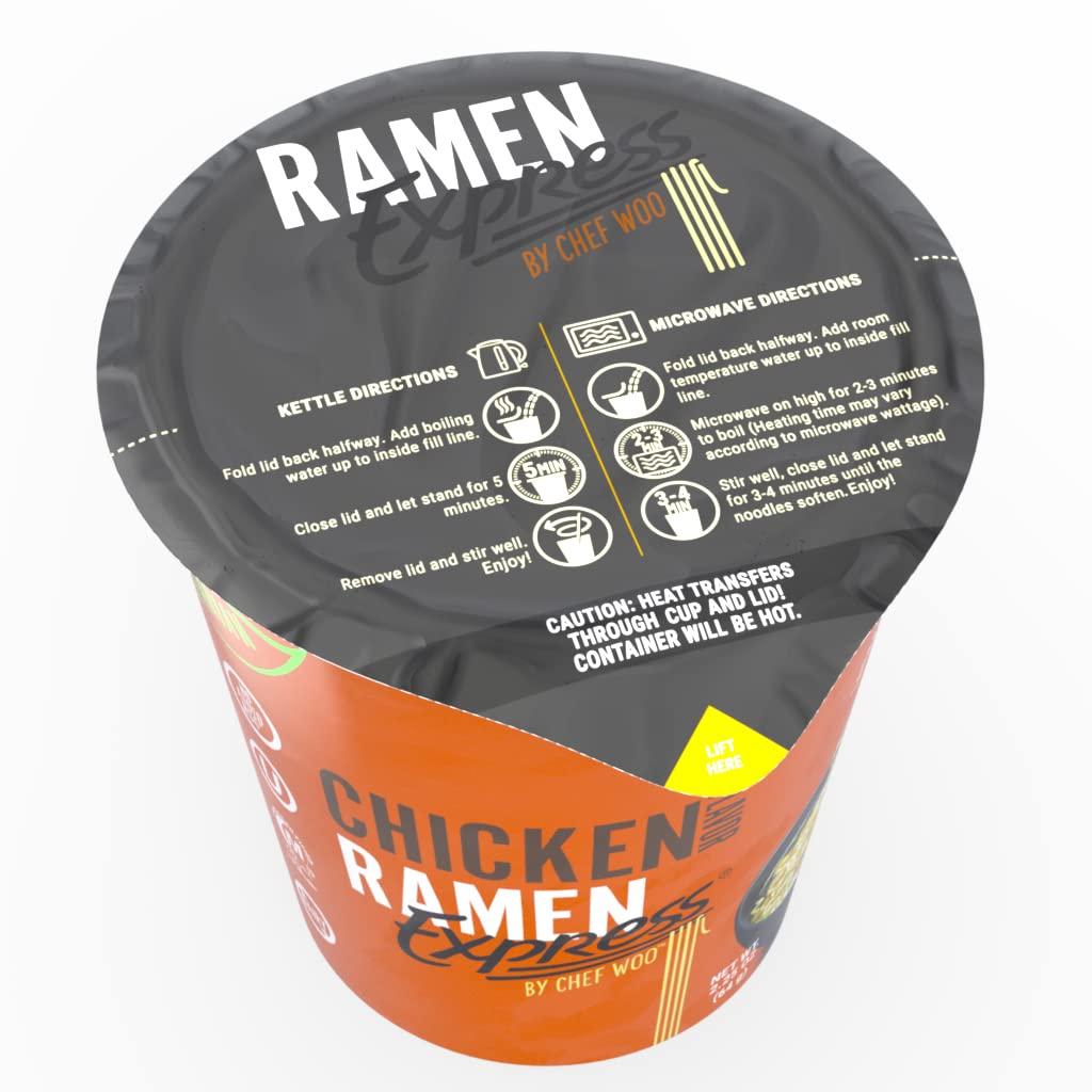 Ramen Express Chicken Flavor Ramen Noodles, Vegan, Halal, Kosher, 2.25 oz  Cup