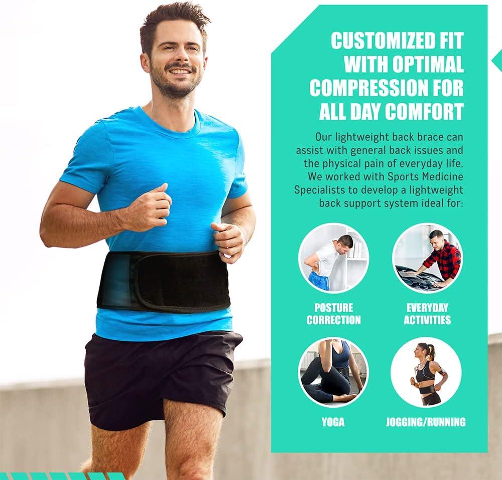 Sports Breathable Compression Lumbar Back Support Belt for Men