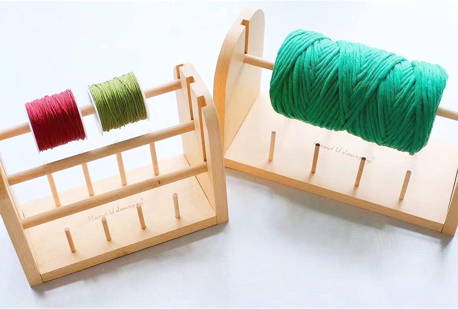 Yarn Holder Wool Yarn Spindles, 3 Spools + 8 Spools Wooden Thread Holder for Embroidery Quilting Sewing, Multifunctional Beech Thread Rack Organizer