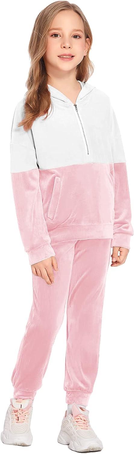  Arshiner Girls Velour 2 Pieces Tracksuits Outfits