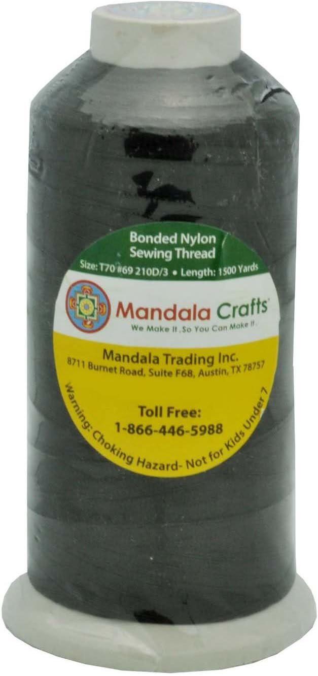 Mandala Crafts Bonded Nylon Thread for Sewing Leather, Upholstery, Jeans  and Weaving Hair; Heavy-Duty