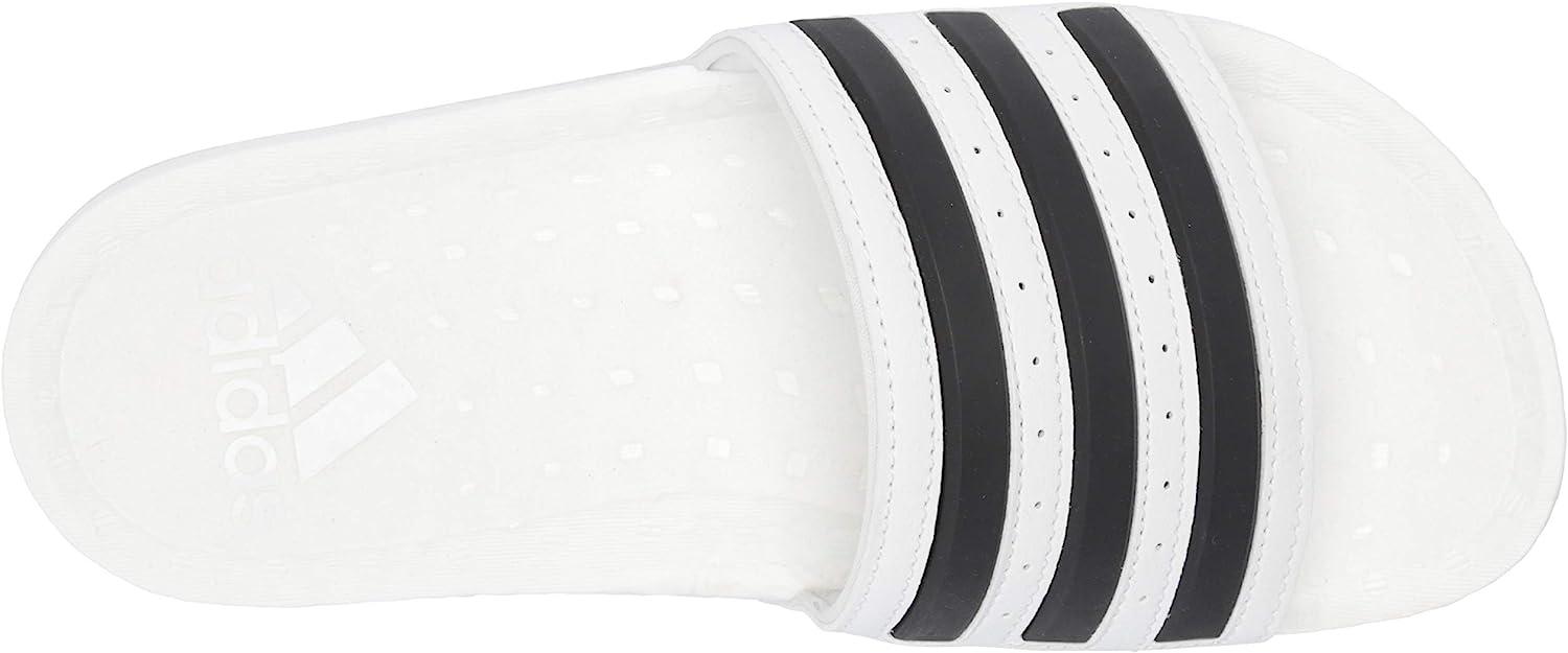 adidas Adilette Boost Slides White Black Stripes