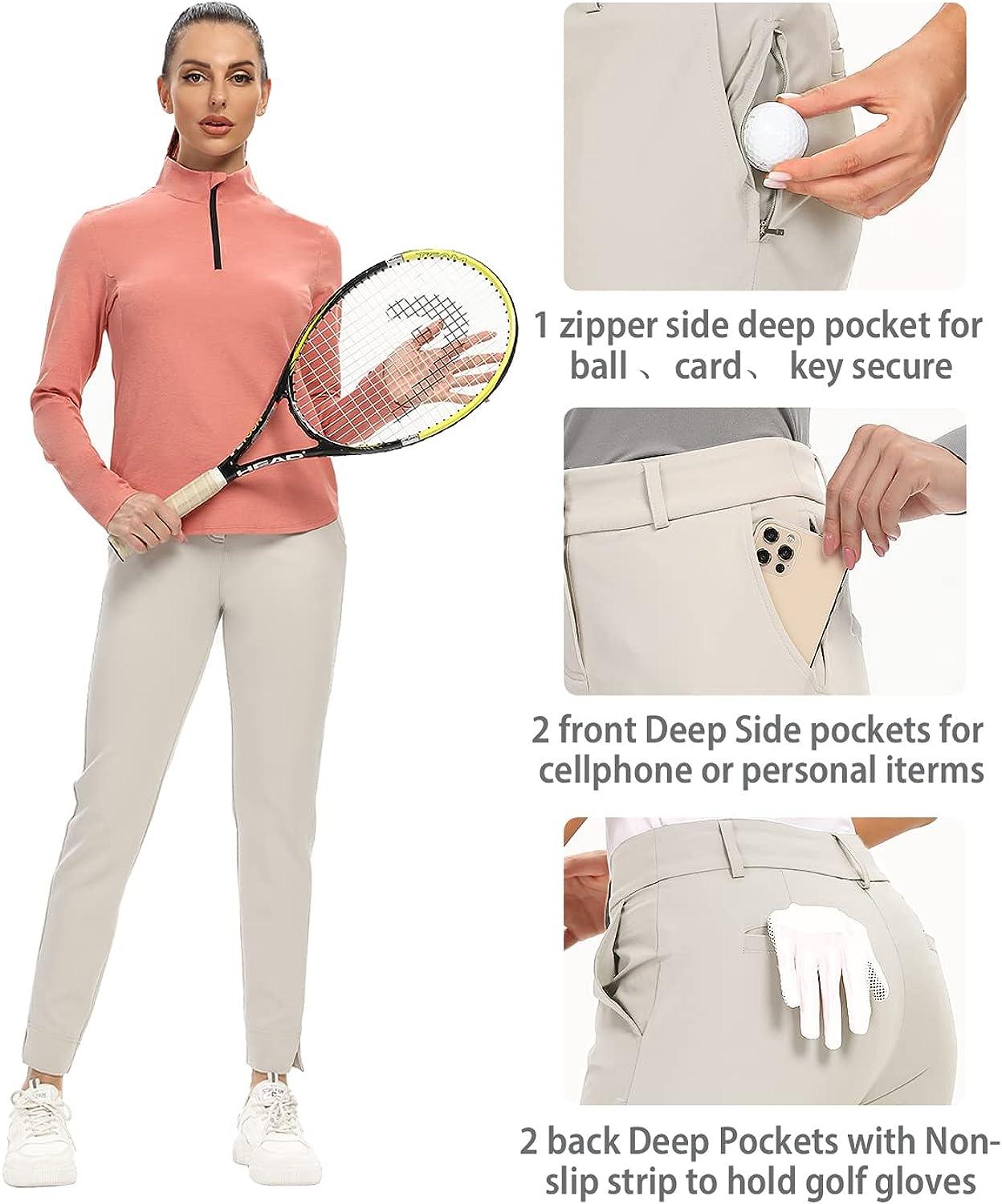 Hiverlay Womens Golf Pants Work Pants Stretch Lightweight Dress