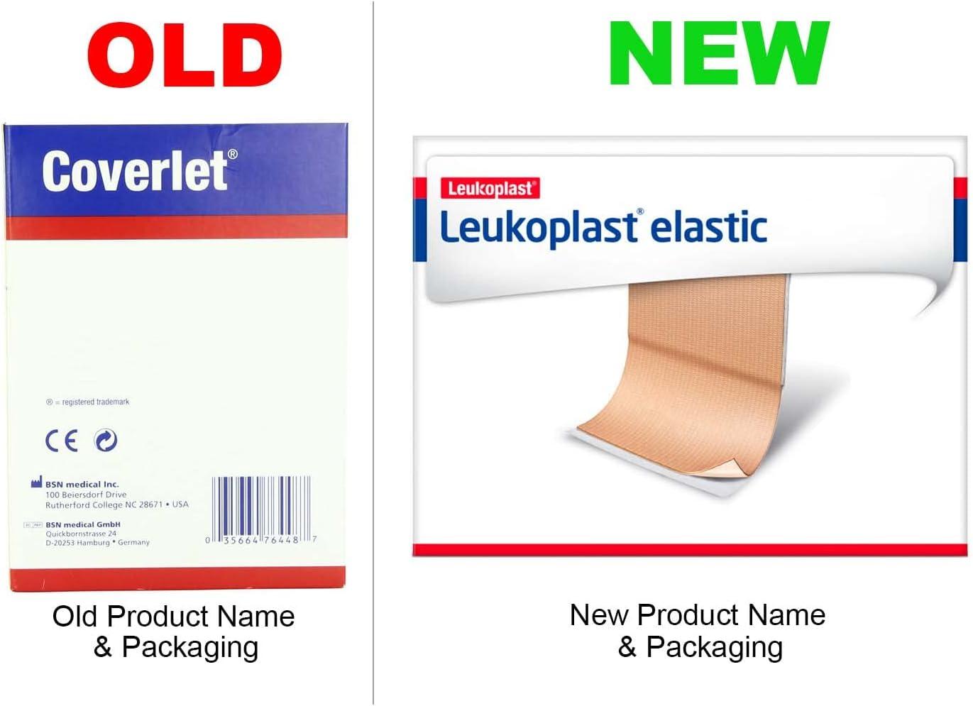 Leukoplast Elastic Fabric Adhesive Latex Free Bandages Strip 1 x 3 (100  in Box)