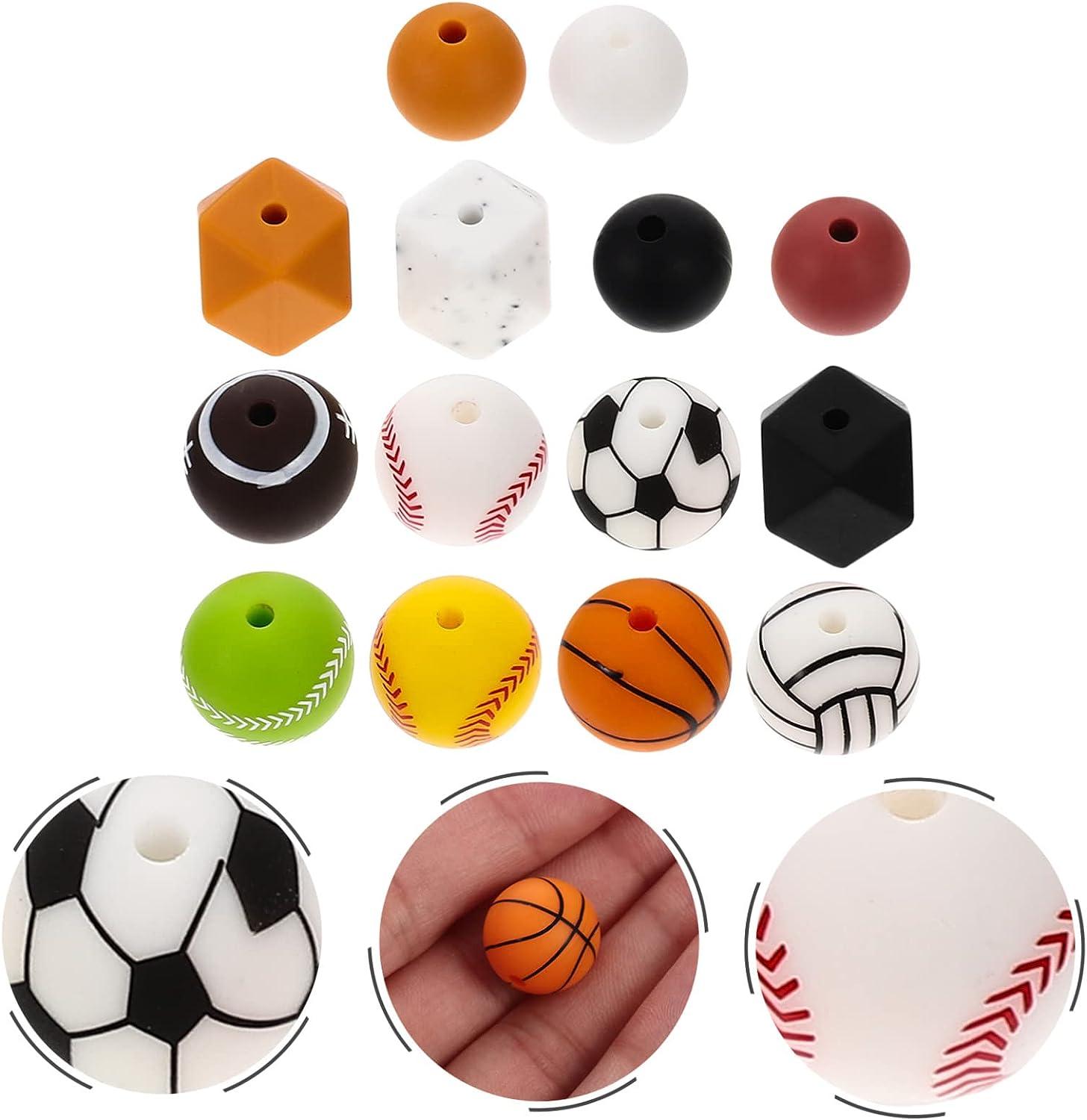 Baseball Beads, Sports Beads for Keychain, Baseball Charm