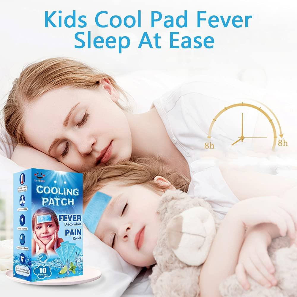 Fever Cooling Gel Pad Relief Sudden Fever Babies Absorbs Heat 1 Box 4 Sheets