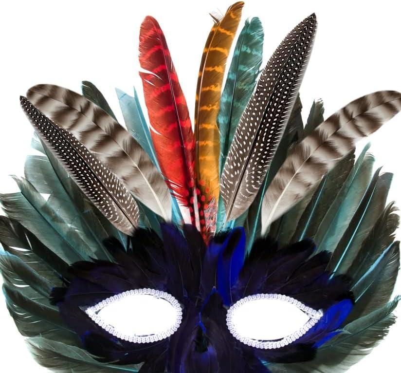 30pcs Turkey Feathers, Craft Tails Plumage Pheasant Feathers for Hats Style  Mixed Feathers Costume Feather for Carnival Costume Feather Mask Wedding