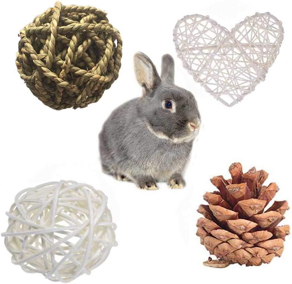 Natural Material Rabbit Chew Grass Balls for Bunny Exercise Grinding