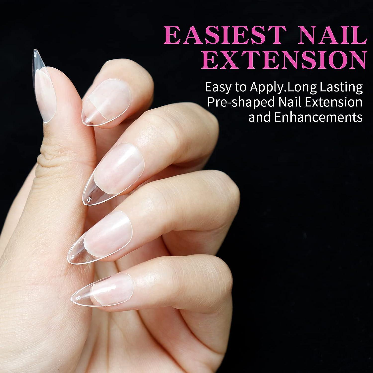 Misssix Short Gel x Nail Tip 360Pcs Short Clear Gel Nail Tips for Acrylic  Nails Professional