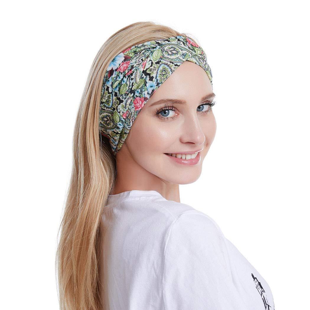  Folora 6pcs Multicolored Twisted Criss Cross Elastic Headbands  Soft Chiffon Floral Bohemian Hair Bands for Women Girls : Beauty & Personal  Care