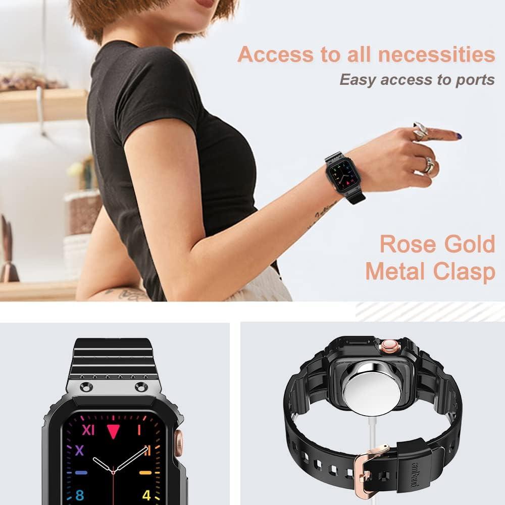 直売激安amband GOLD Apple Watch 44mm用 腕時計(デジタル)
