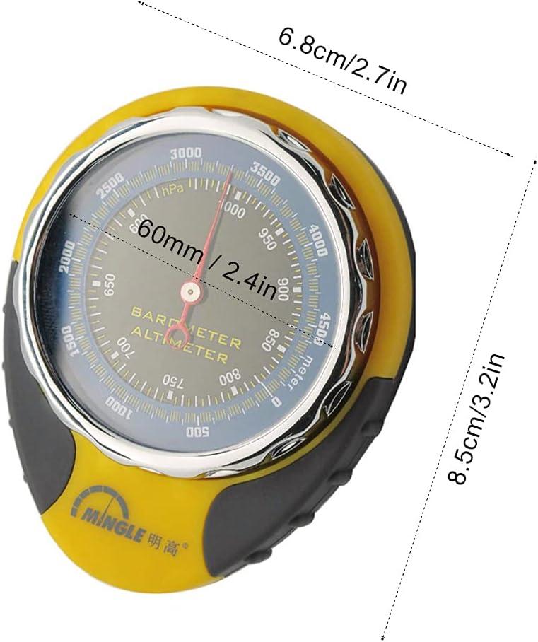 Digital Altimeter, 8 in 1 Handheld Electronic Altitude Gauge Thermometer Barometer Carabiner Altimeter Fit Fishing, Men's, Size: Large