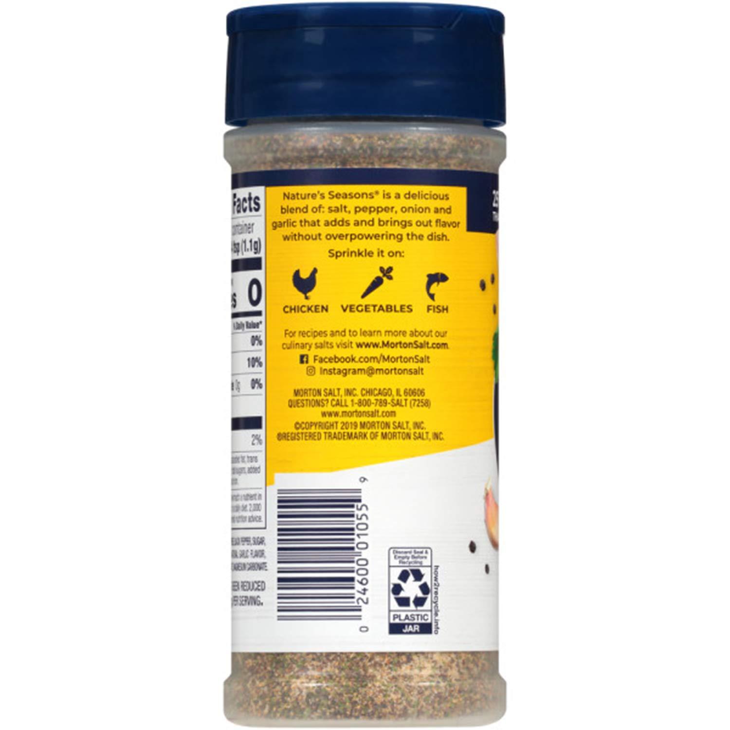 Morton Salt Nature's Seasons Seasoning Blend, 25% Less Sodium, 7.5 oz 