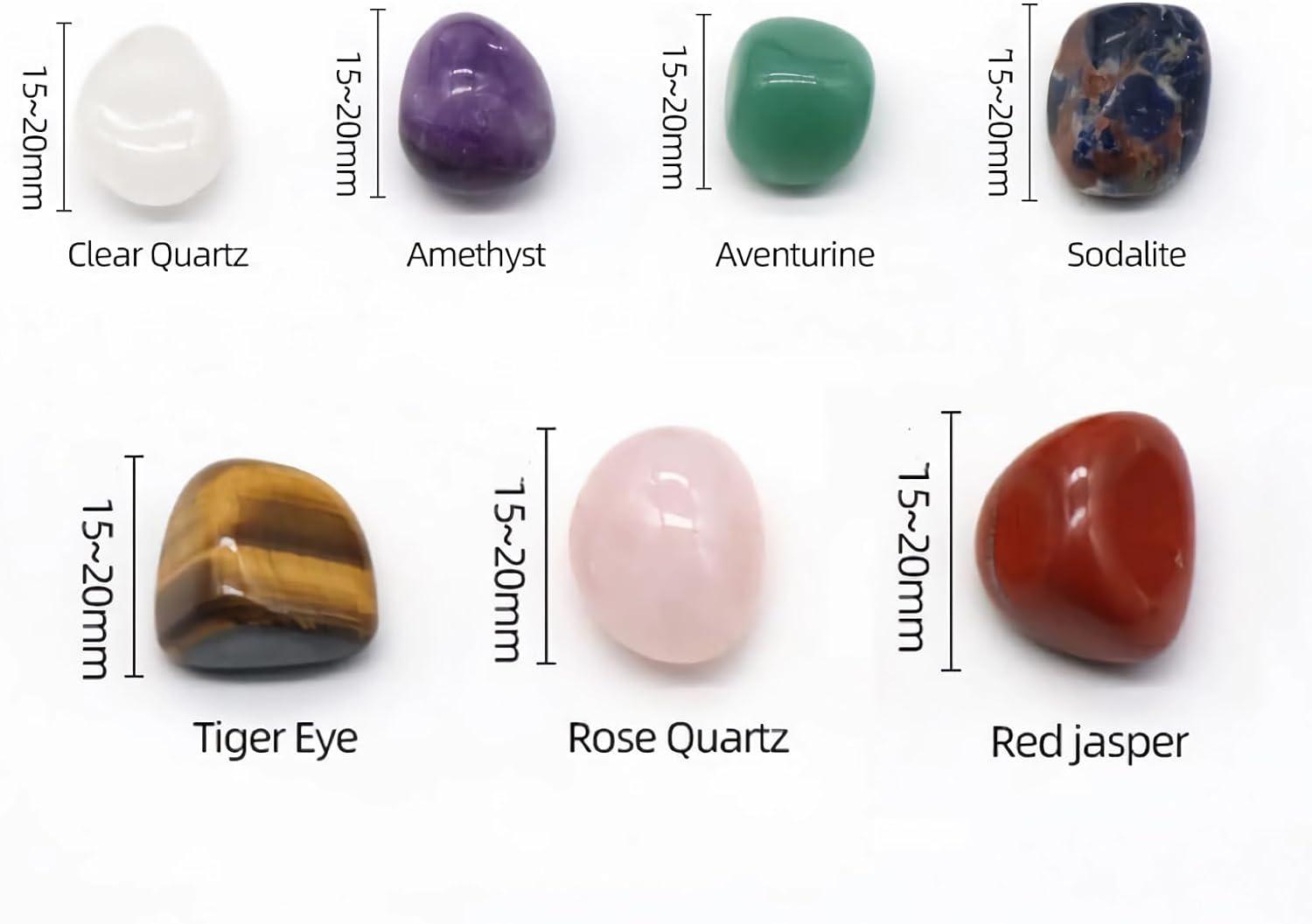 CHAKRA Crystal Pendant - Amethyst, Tigers Eye, Clear Quartz