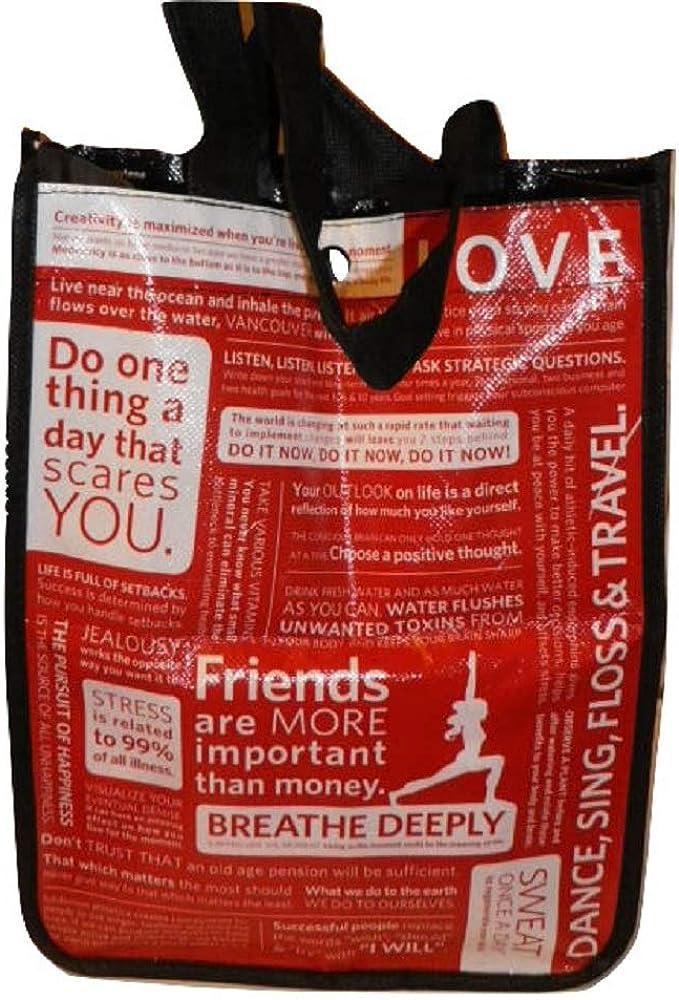 Lululemon Red with Graphic Print Small Reusable Tote Carryall Gym Bag