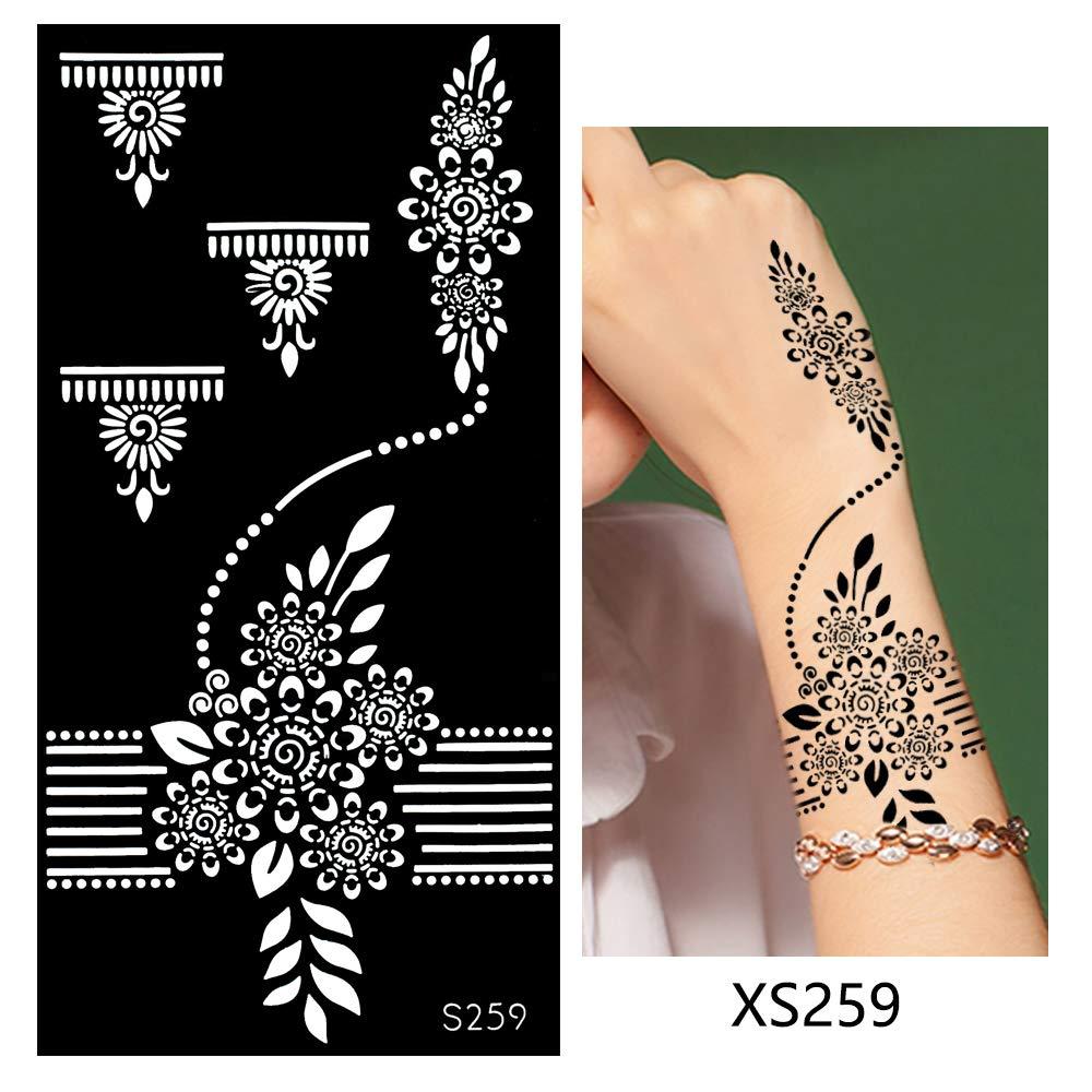 # Self Adhesive Hollow Template Tattoo Stencil Body Art Paint India Henna  Tattoo