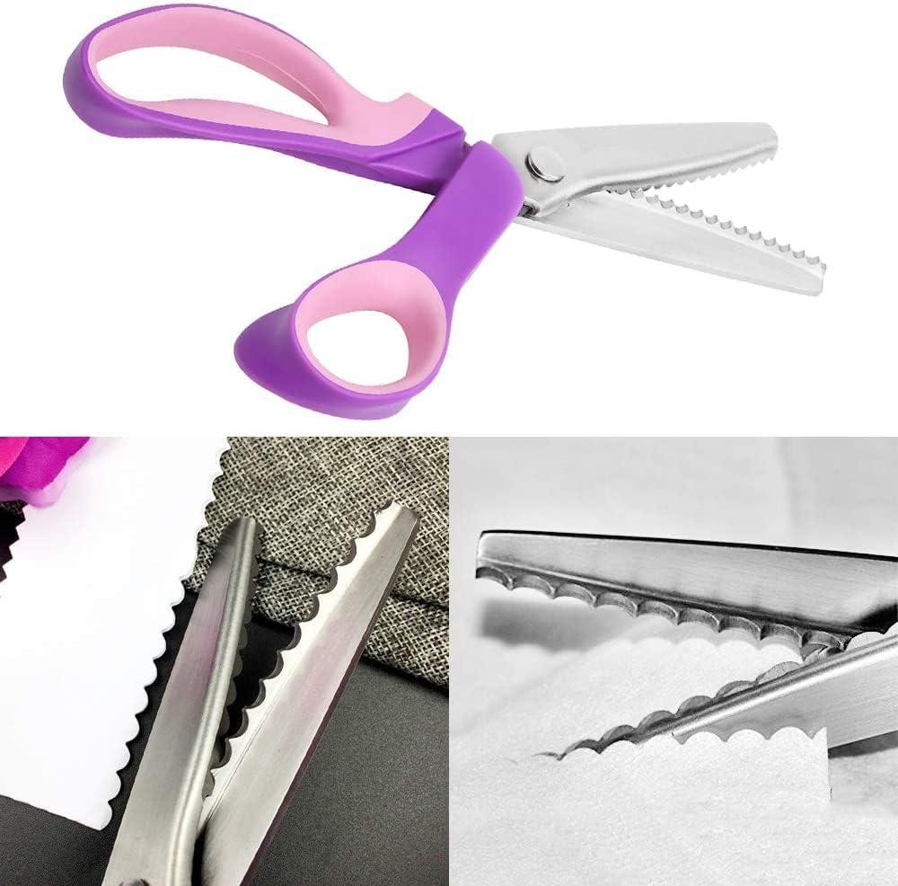 Pinking Shears Scissors for Fabric 2-Piece Bundle of Zig Zag