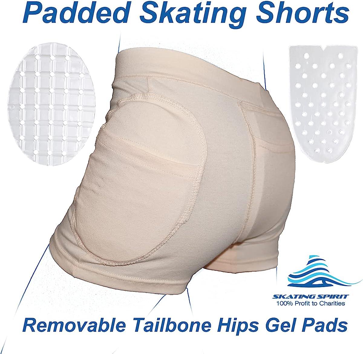 2023 Version) SkatingSpirit Slim Padded Figure Skating Shorts, Hip Tailbone  Gel Pad Protective Underwear - Buy Online - 325305265