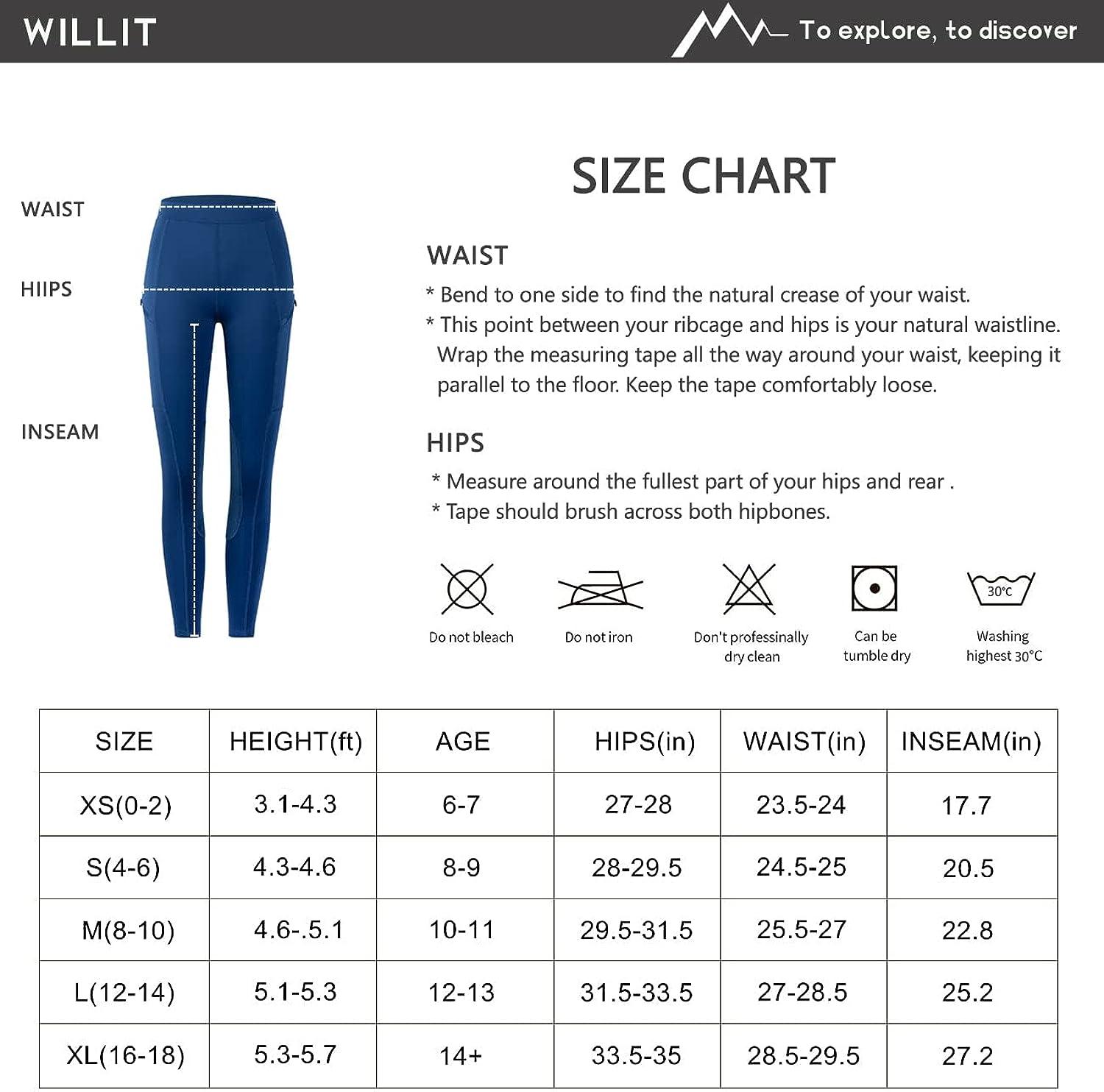  Willit Girls Horse Riding Pants Tights Kids Equestrian